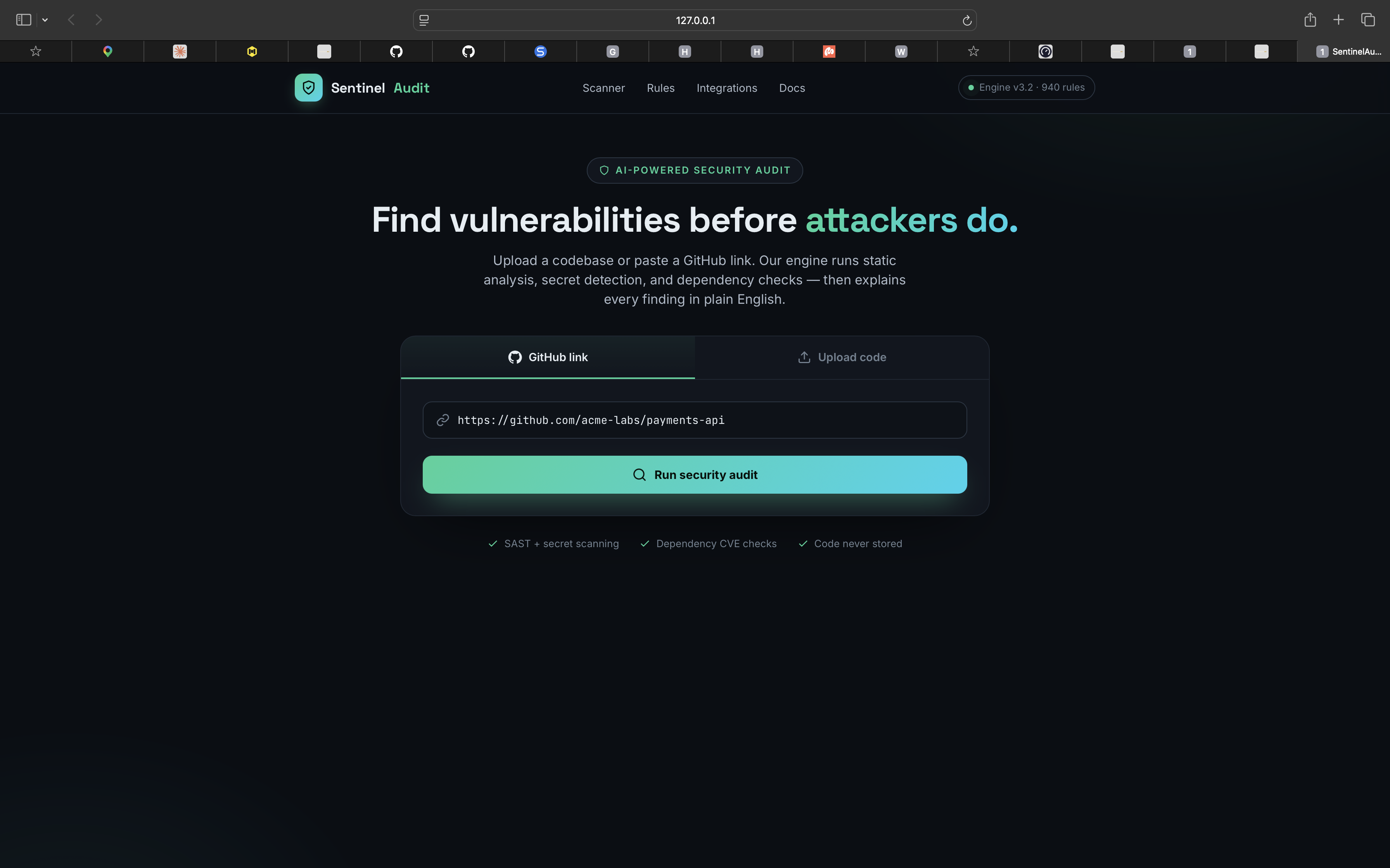 AI code security audit tool