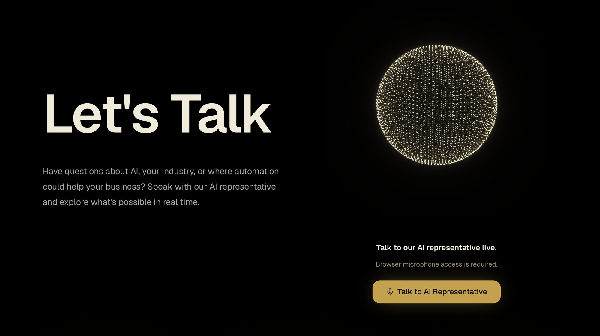 AI voice receptionist interface