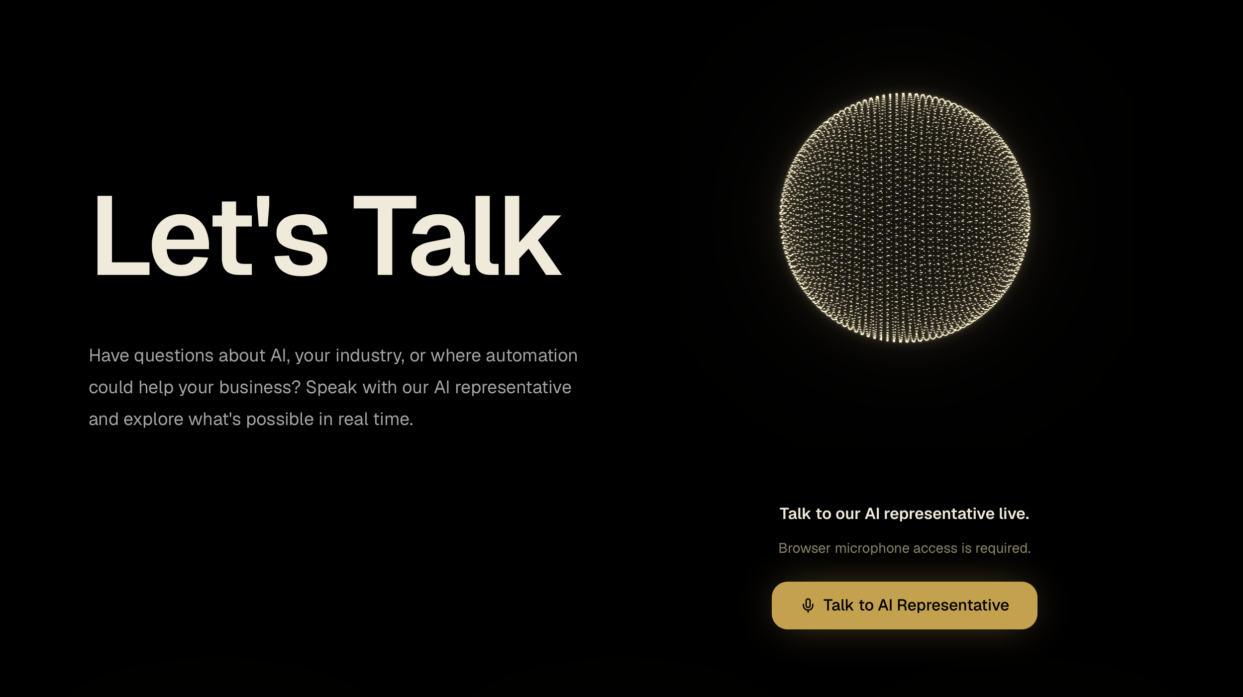 AI voice receptionist interface